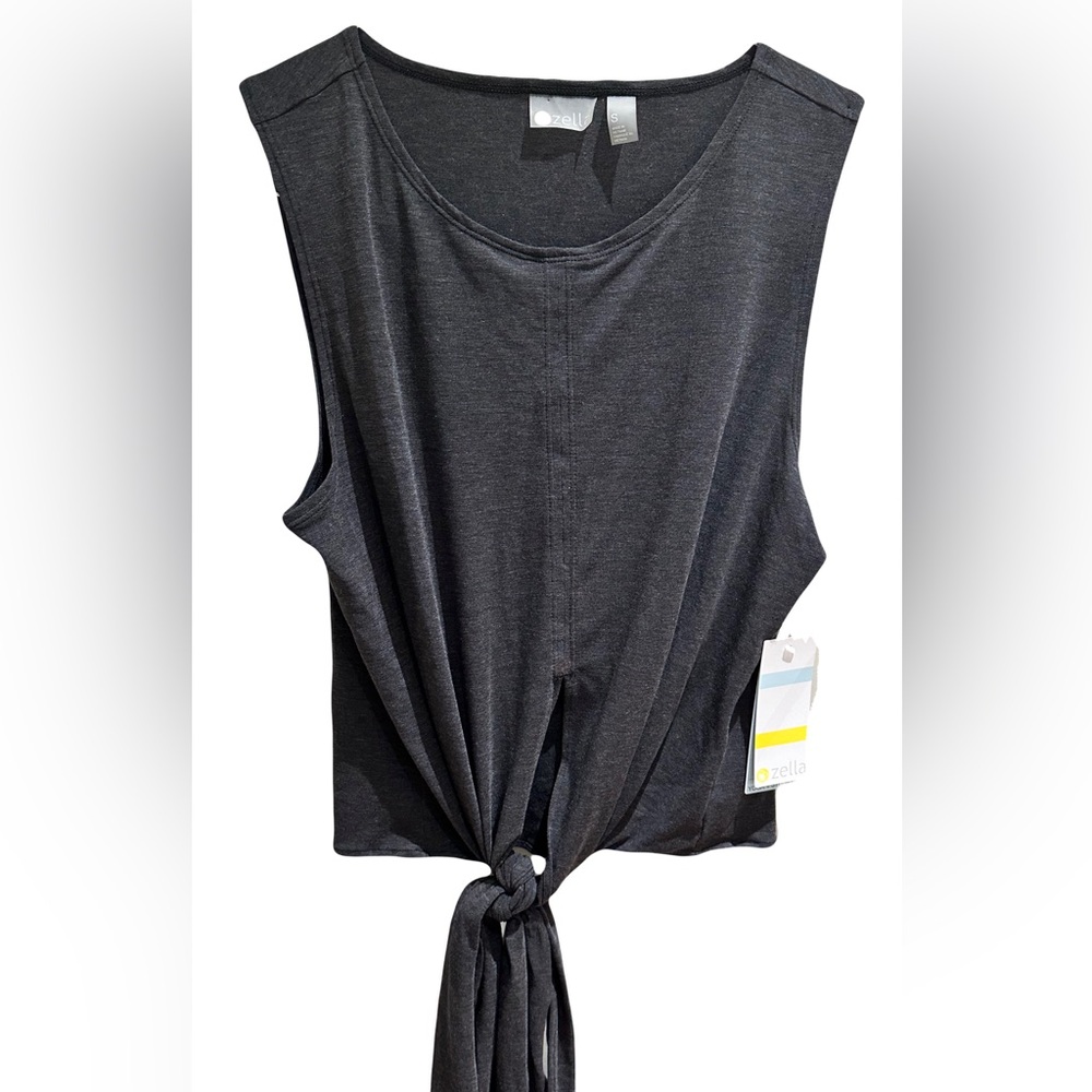 NWT Zella Wrap it Up Yoga Studio Tank Top Gray Sz. Small